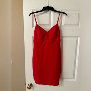red mini dress